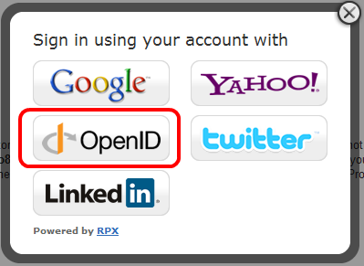 sign in options